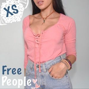 Free People Lace Up Tee